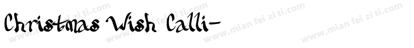 Christmas Wish Calli字体转换